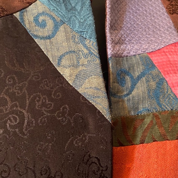 CHICOS Design Mixed Fabrics Patchwork  Jacket - Picture 10 of 16